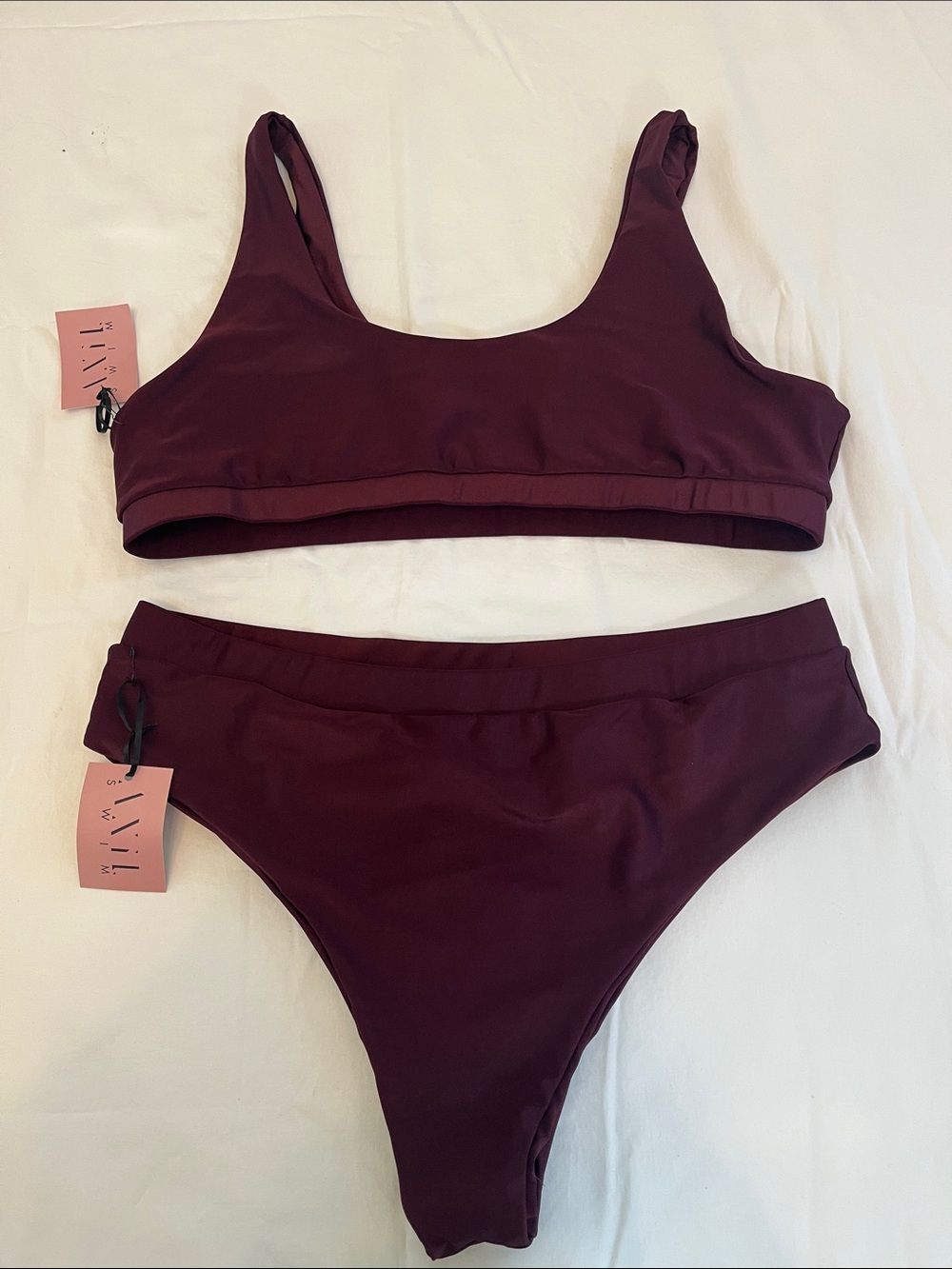 Everyday Scoop Bikini Set in Deep Plum